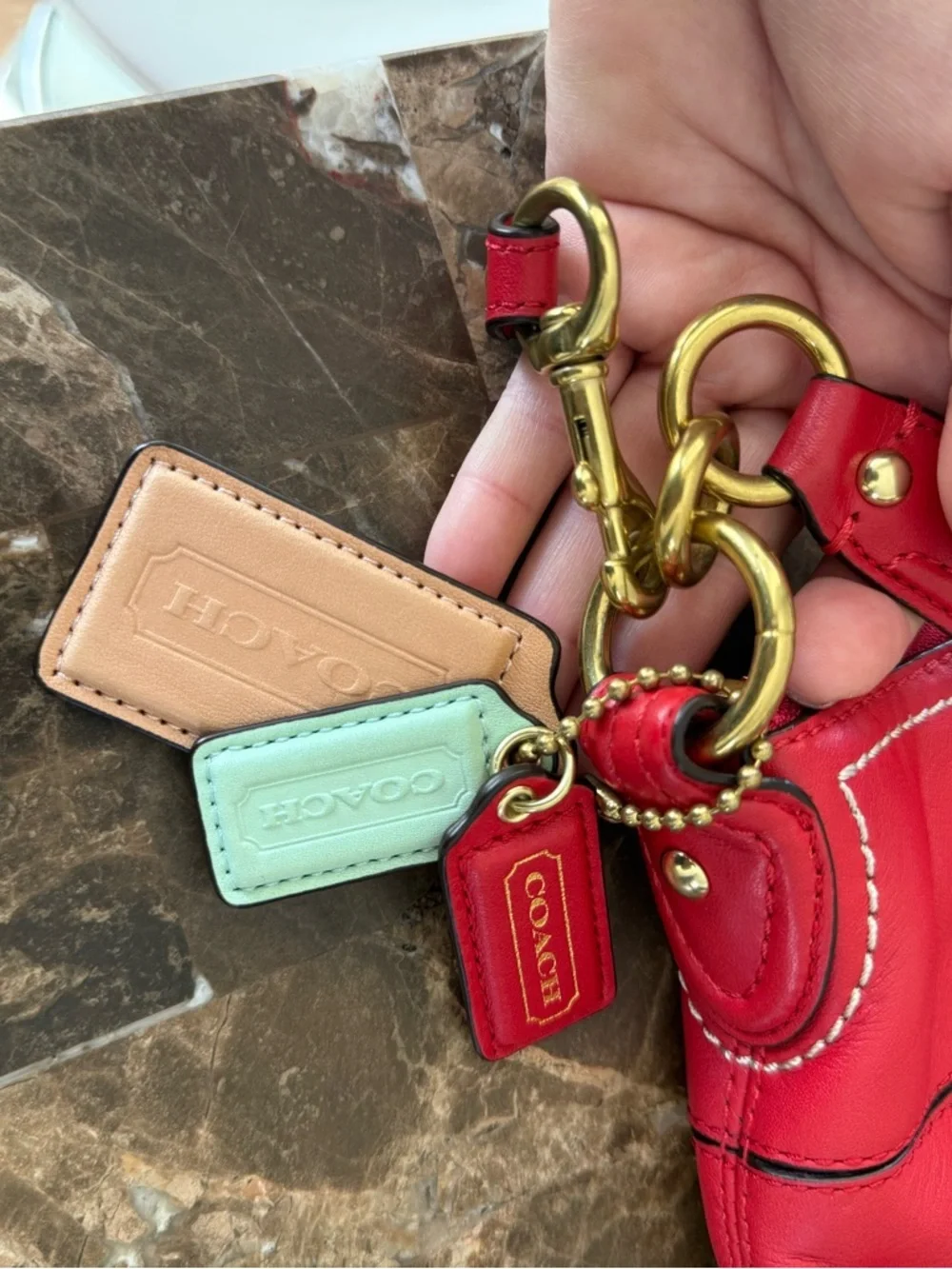 Coach Red Hippie Poppy Leather Bag #3
